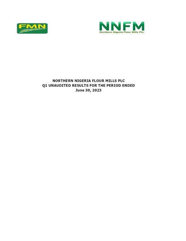 Northern Nigeria Flour Mills Plc 2024 Interim Results For The First Quarter