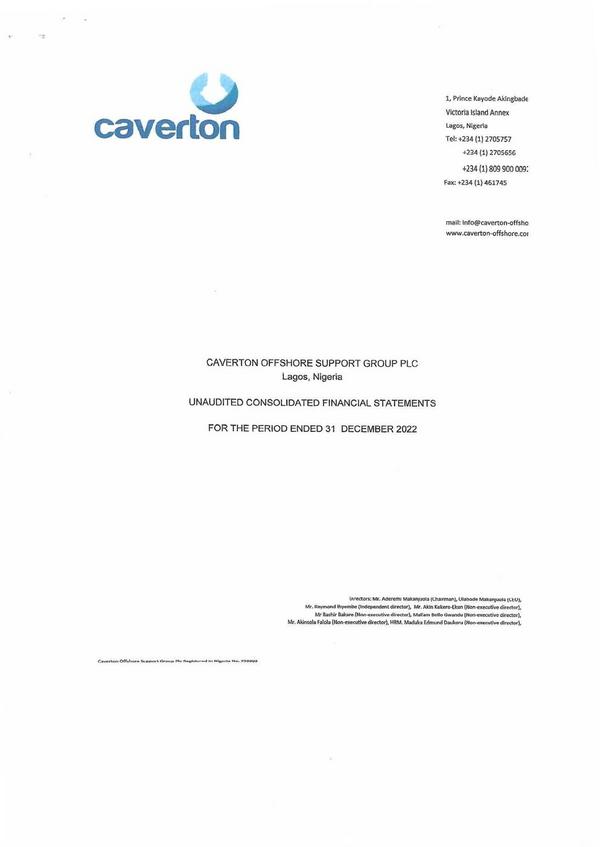 Caverton Offshore Support Group Plc 2022 Abridged Results
