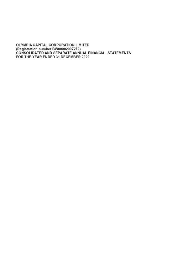 Olympia Capital Corporation Limited 2022 Annual Report