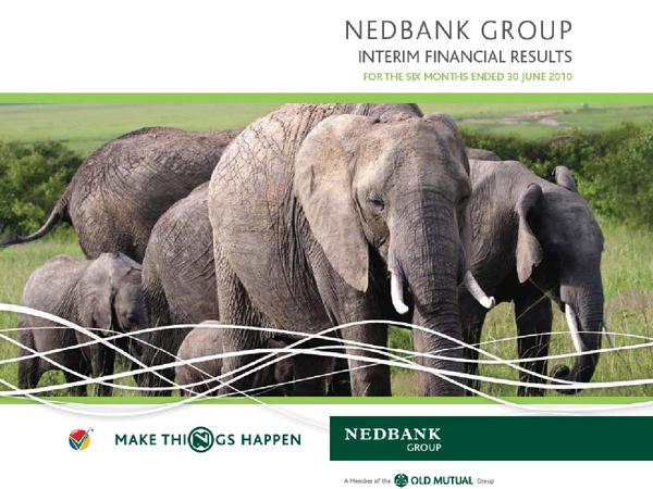 Nedbank Group Limited Zimbabwe Depository Receipts 2010 Presentation Results For The Half Year