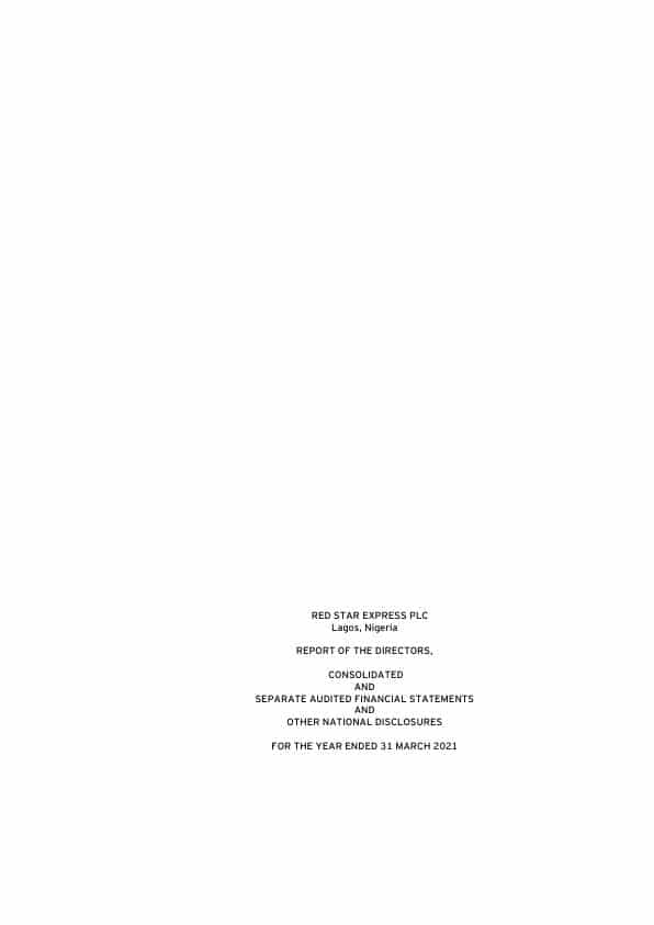Redstar Express Plc (REDSTA.ng) 2021 Abridged Report