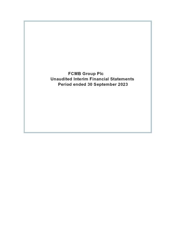 Fcmb Group Plc 2023 Interim Results For The Third Quarter