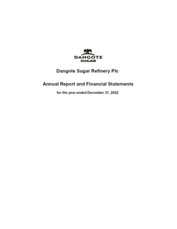 Dangote Sugar Refineries Plc 2022 Annual Report