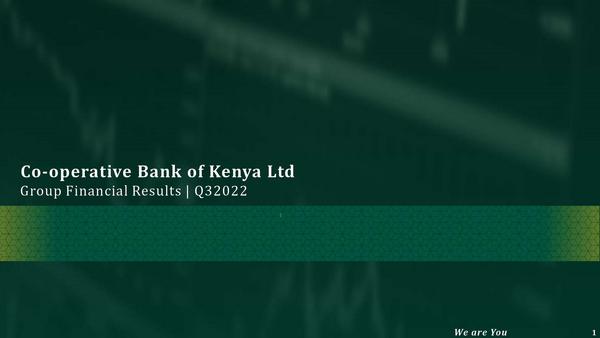 The Co-operative Bank Of Kenya Limited 2022 Presentation Results For The Third Quarter