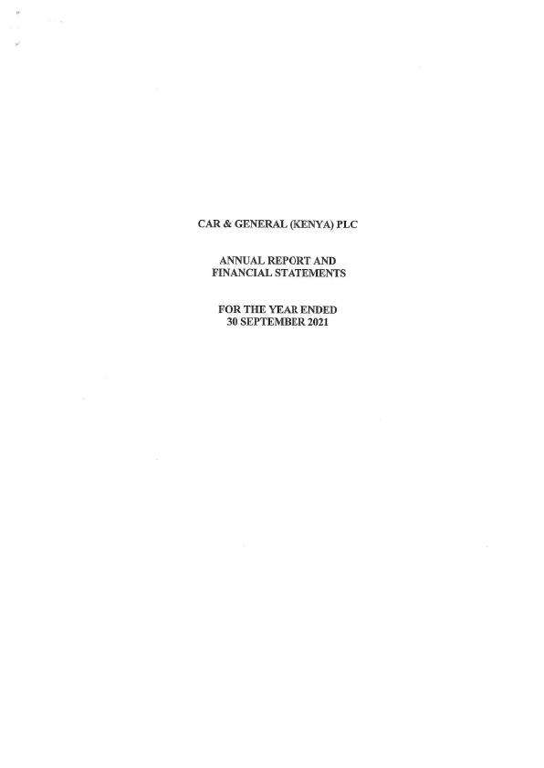 Car & General Limited (CGEN.ke) 2021 Annual Report