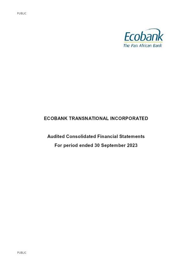 Ecobank Transnational Incorporation 2023 Interim Results For The Third Quarter
