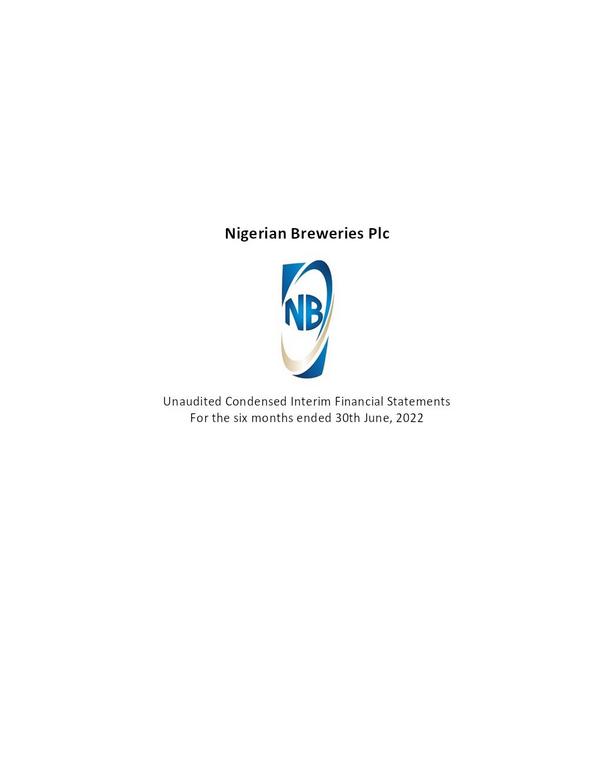 Nigerian Breweries Plc 2022 Interim Results For The Half Year