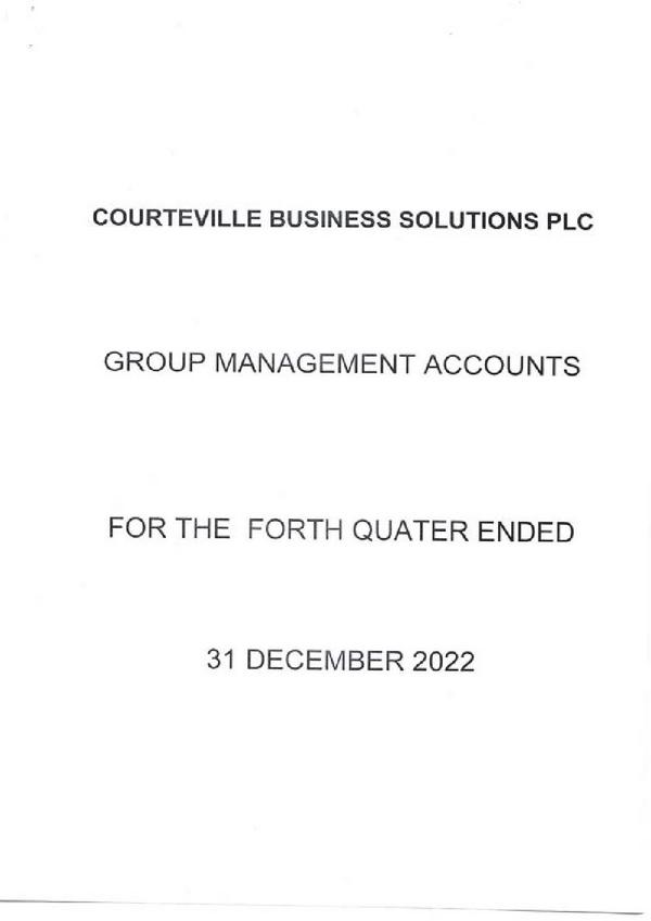 Courteville Business Solutions Plc 2022 Abridged Results