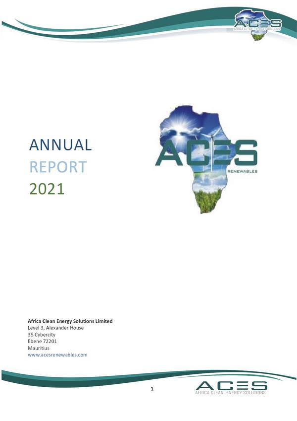 Africa Clean Energy Solutions 2021 Annual Report