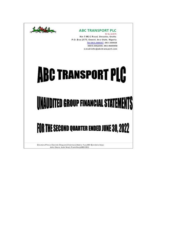 Associated Bus Company Plc 2022 Interim Results For The Half Year