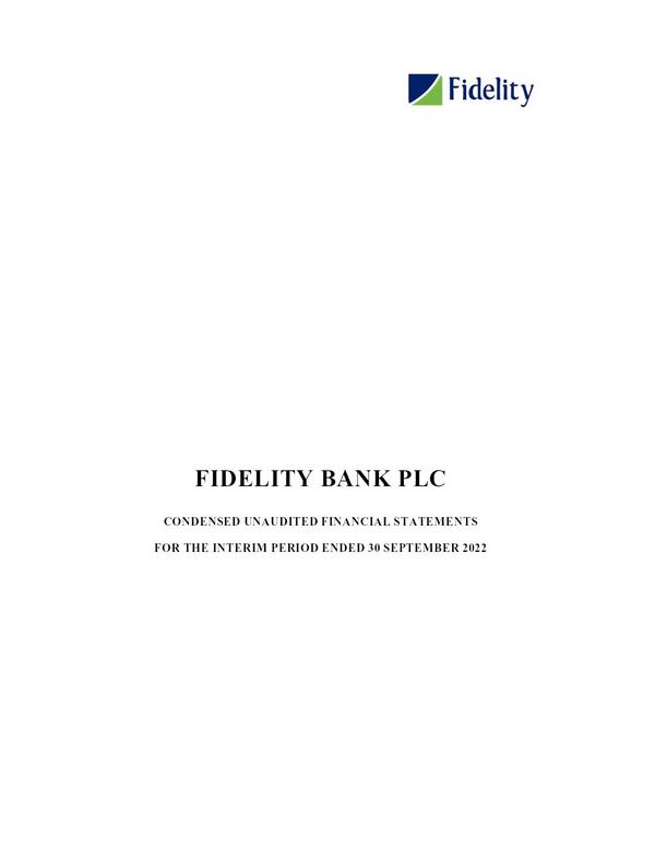 Fidelity Bank Plc 2022 Interim Results For The Third Quarter