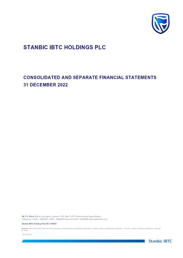 Stanbic Ibtc Bank 2022 Annual Report