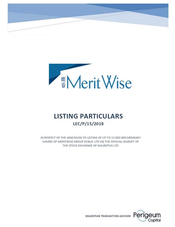 Meritwise Group Public Ltd 2018 Prospectus