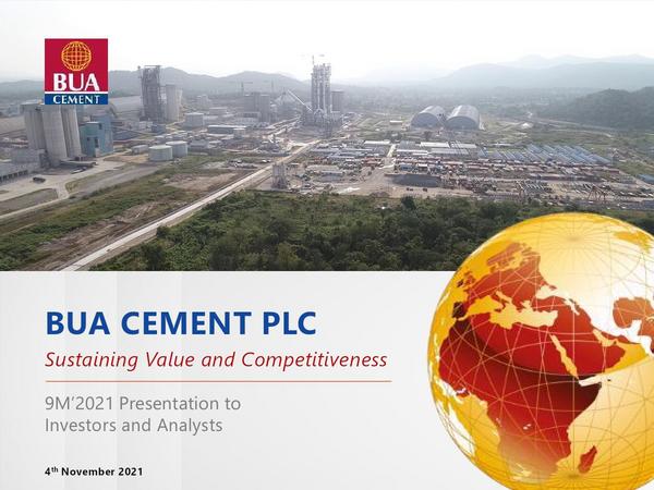 Bua Cement Plc 2021 Presentation Results For The Third Quarter