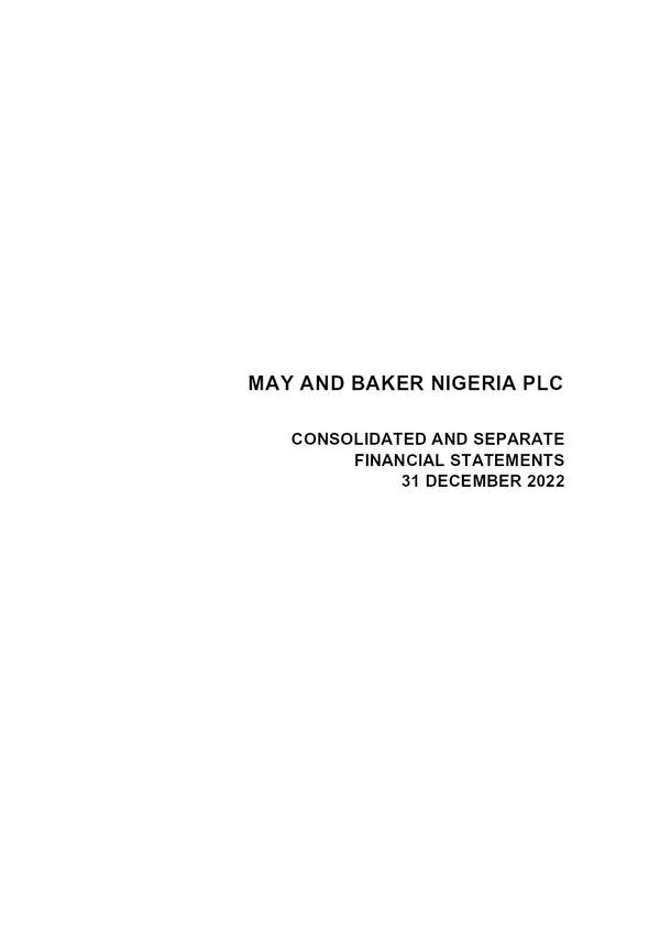 May & Baker Nigeria Plc 2022 Annual Report