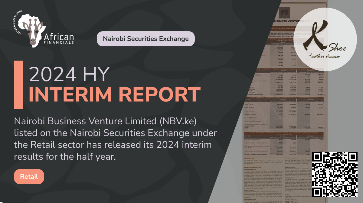 Nairobi Business Venture Limited Posts Impressive 6-month Revenue of Kshs 543.04 million, Fueled by Surge in Chemical Product Sales