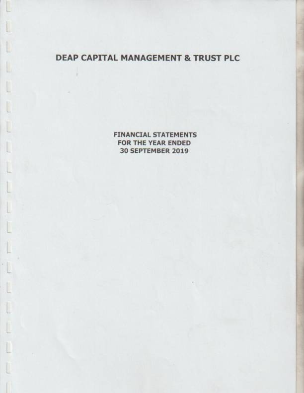 Deap Capital Management & Trust Plc (DEAPCA.ng) 2019 Abridged Report
