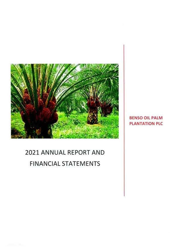 Benso Oil Palm Plantation Limited 2021 Annual Report
