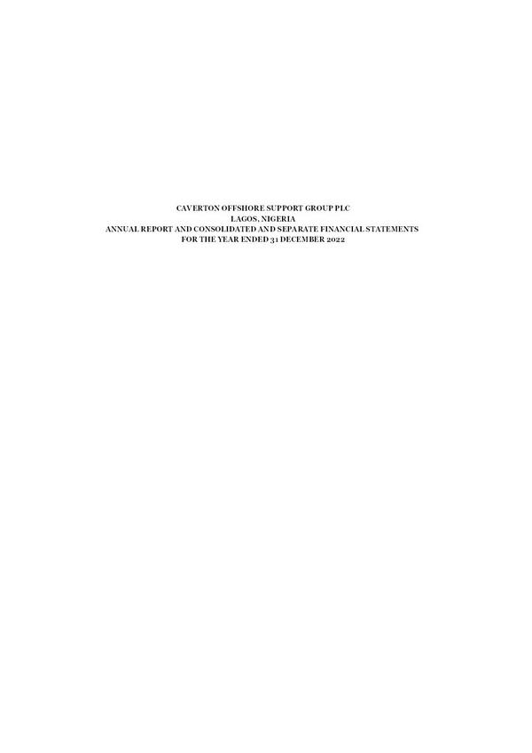 Caverton Offshore Support Group Plc 2022 Annual Report