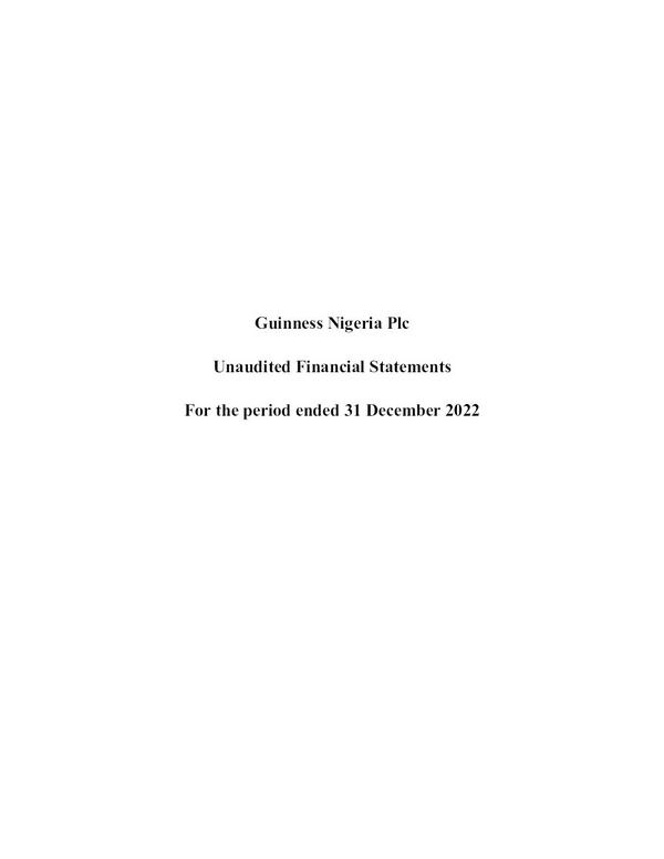Guinness Nigeria Plc 2023 Interim Results For The Half Year