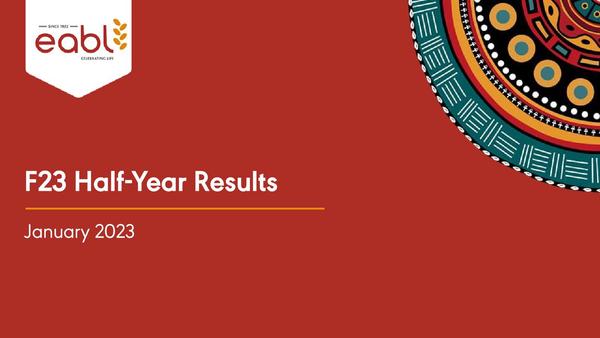 East African Breweries Plc 2023 Presentation Results For The Half Year