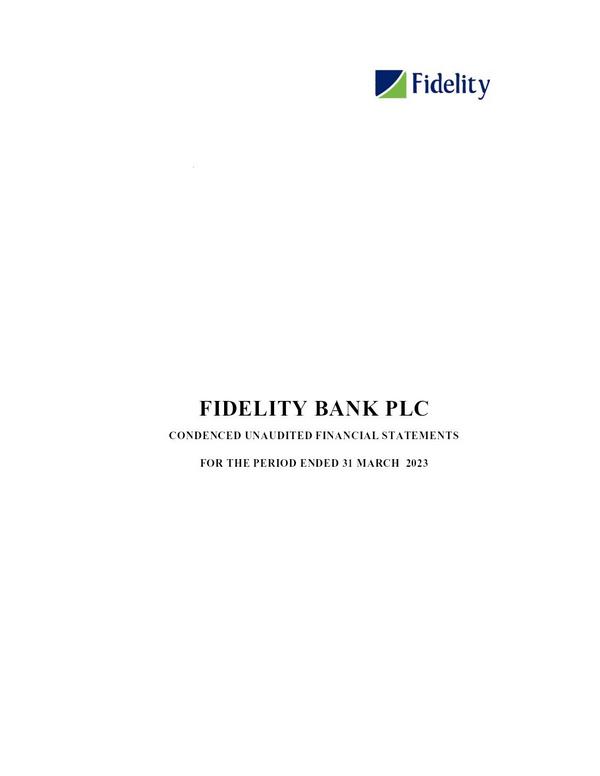 Fidelity Bank Plc 2023 Interim Results For The First Quarter