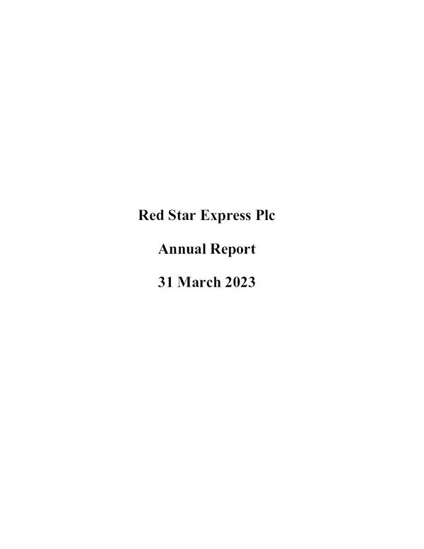 Redstar Express Plc 2023 Annual Report