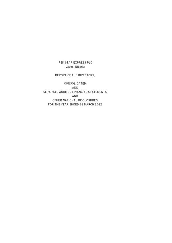 Redstar Express Plc (REDSTA.ng) 2022 Abridged Report