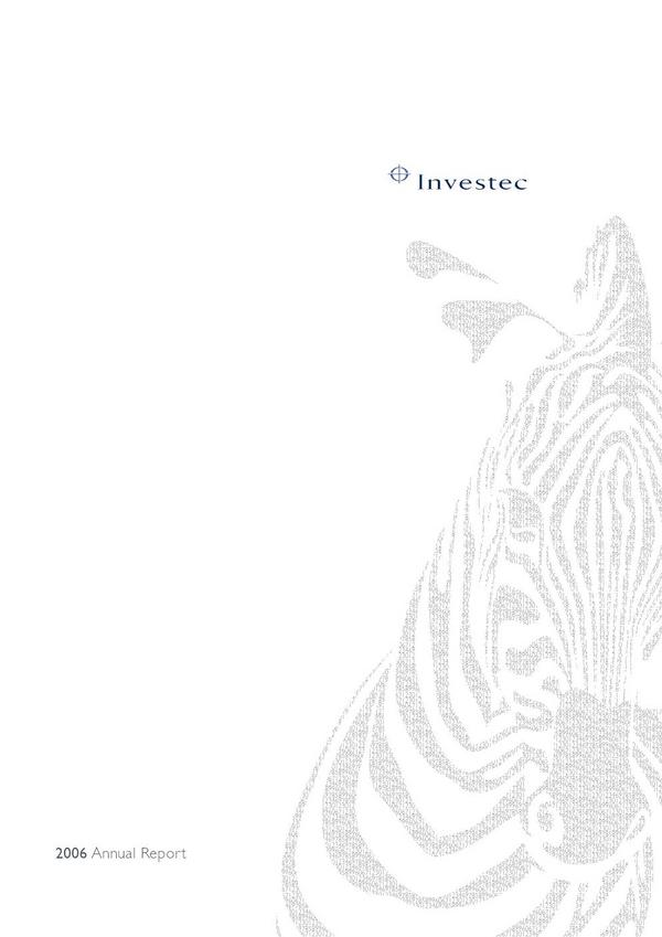 Investec Limited 2006 Annual Report