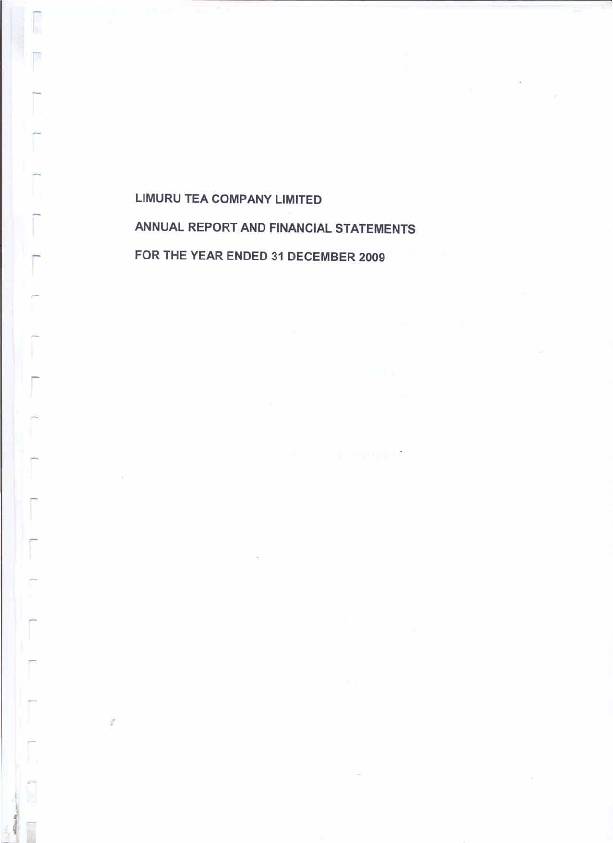 Limuru Tea Company Limited (LIMT.ke) 2009 Annual Report