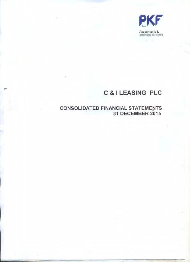 C & I Leasing Plc (CILEAS.ng) 2015 Annual Report