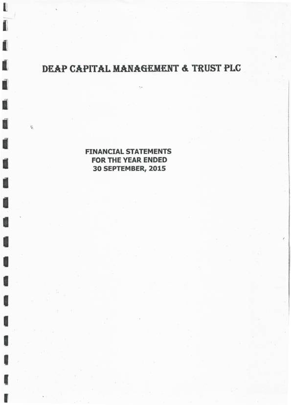 Deap Capital Management & Trust Plc (DEAPCA.ng) 2015 Abridged Report
