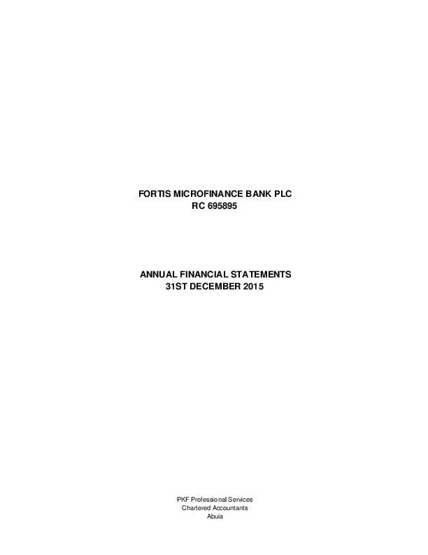 fortis-microfinance-bank-plc-fortis-ng-2015-annual-report