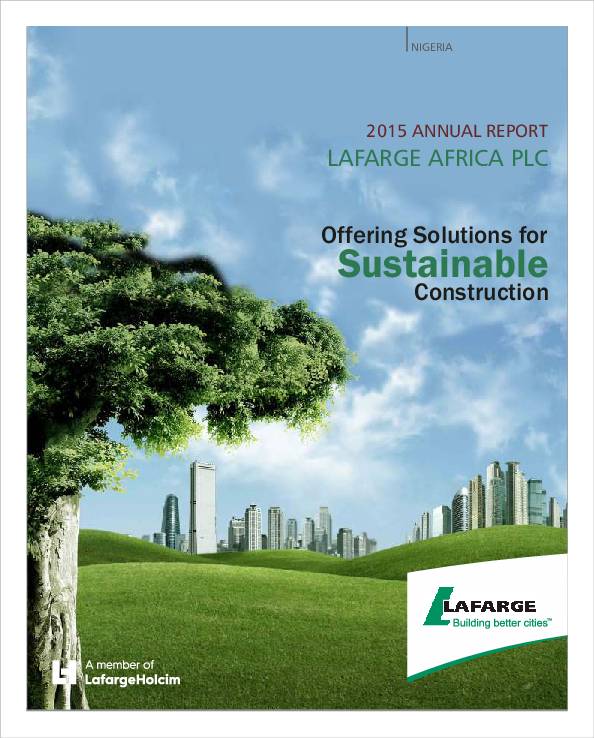 lafarge africa plc wapco ng 2015 annual report africanfinancials finance p&l